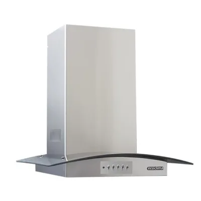 ECOCLIMA 16376I CAMPANA CRISTAL CURVO 90 CM ACERO CON MOTOR