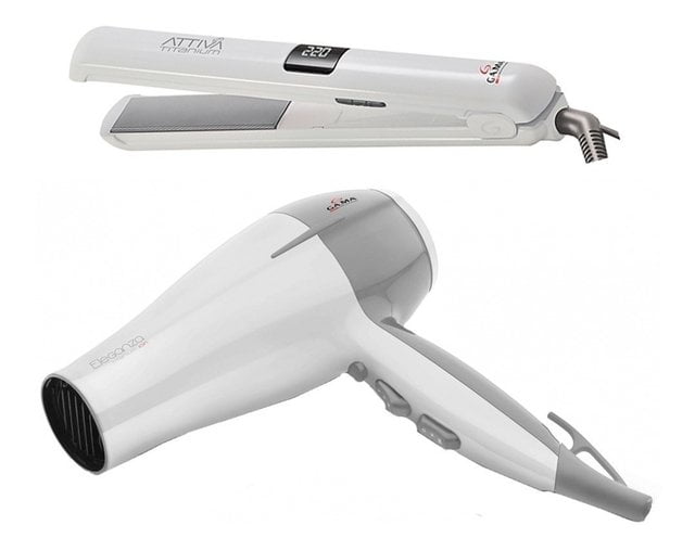GAMA PACK PLANCHITA ATTIVA DIGITAL+ SECADOR ELEGANZA TITANIUM ION 5392. –  Santimaría