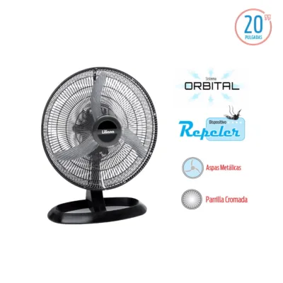 LILIANA VOTRC-20 VENTILADOR TURBO 20″ ORBITAL/REPELER CROMADO.