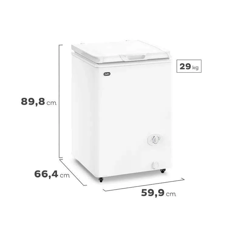 GAFA FGHI100B-S FREEZER HORIZONTAL 117 Lts. INVERTER BLANCO - Imagen 2