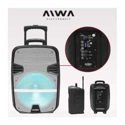AIWA AW-P1200D-SN TORRE 6000 Watts BLUETOOTH. RECARGABLE.