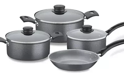 Tramontina turim bateria de cocina negro 7 piezas 20298/676