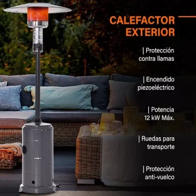 Kushiro calefactor hongo czgb-a exterior de acero pintado