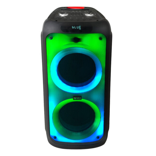 Gca sp-8218  parlante warrior 2 x 8  a batería, con luces rítmicas tipo flama - Imagen 4