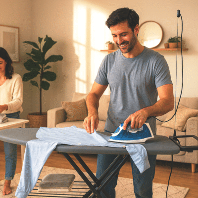 Premium home tabla de planchar metal con antena con cable 106x38x89