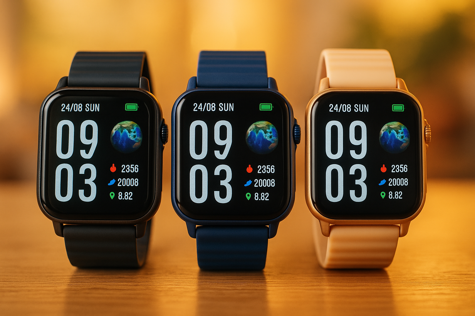 Fox box gnr-swtk-100 smart watch colores azul/beige/negro.