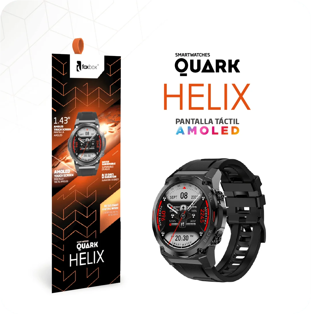 Fox box fbx-hexbx-200 smart watch helix colores gris/naranja/negro. - Imagen 2