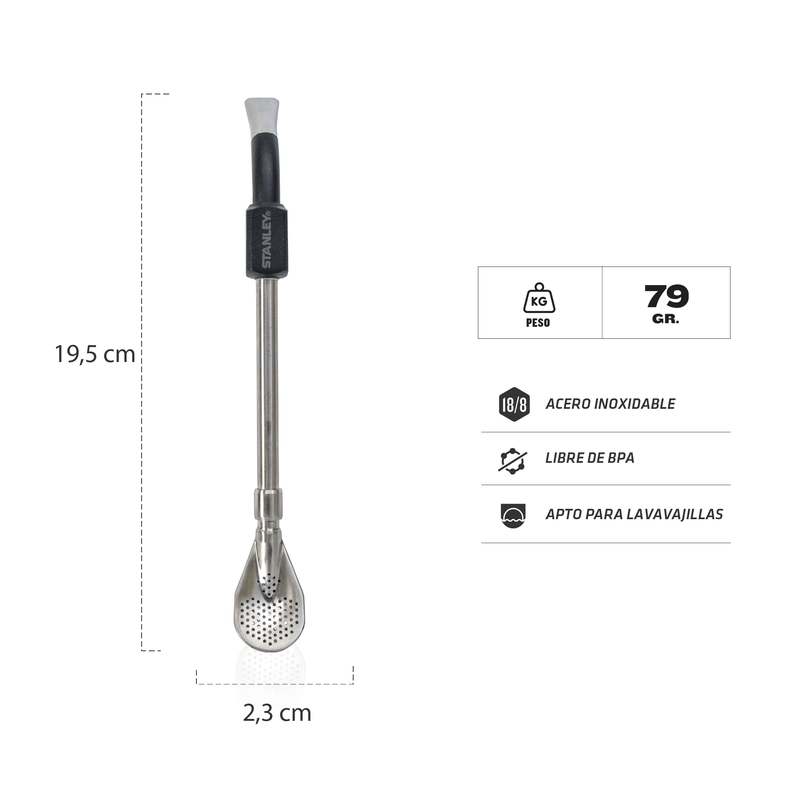 Stanley bombilla spoon black 10302-002 - Imagen 3