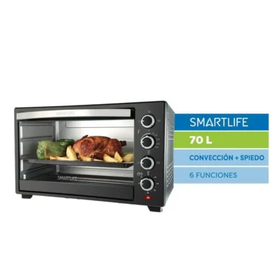 Smartlife sl-tor070pn horno electrico conveccion spiedo 70l 6 funciones