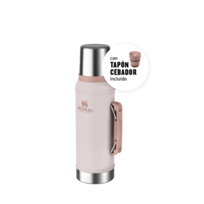 Stanley termo clasico 950 ml con manija rosa 10148-045.