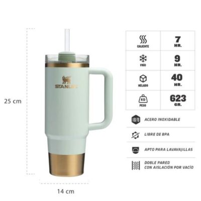 Stanley vaso quencher 887 ml Edición Limitada Gilded Celadon