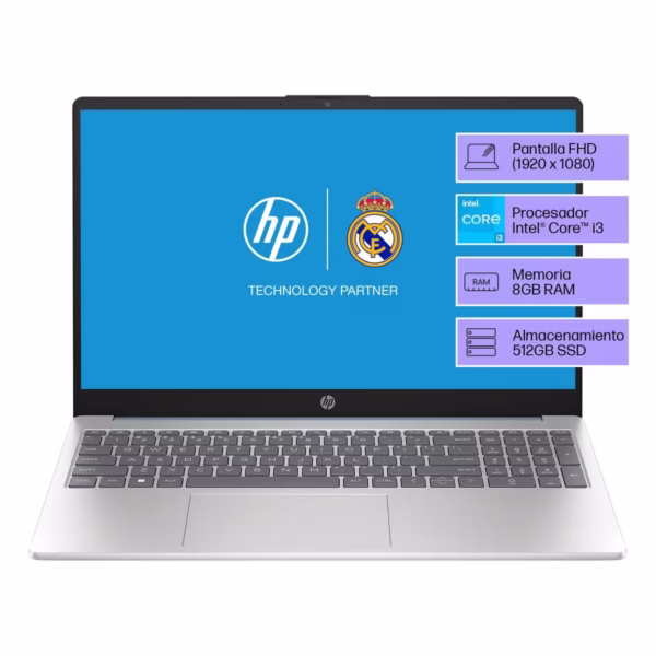 Notebook HP 15-fd0056la n305 core i3, 8gb ram, ssd 512gb, 15.6", windows 11