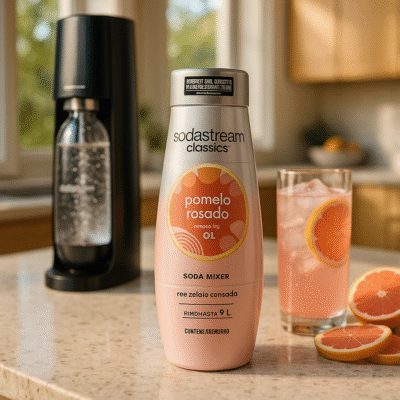 Sodastream soda mixer pomelo rosado 440ml rinde 9lts.