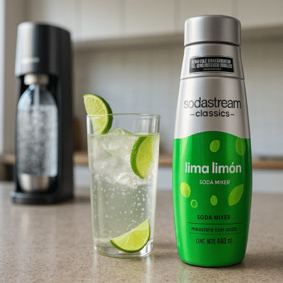 Sodastream soda mixer lima-limon 440ml rinde 9lts.