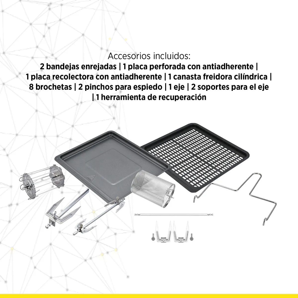 Vonne cfai-16ln horno con grill y freidora de aire sin aceite 16lts multifuncion. - Imagen 10