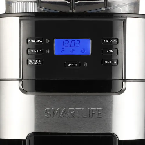 Smartlife sl-cmdg1025 cafetera digital con filtro y molinillo 1,5l. - Imagen 5