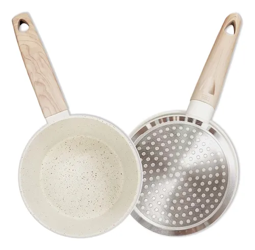 Carol cacerola antiadherente 16" base de inducción granito crema (6716). - Imagen 6