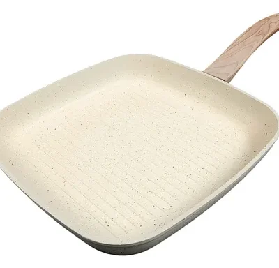 Carol bifera antiadherente 27×27 con base de inducción granito crema (51902).