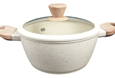 Carol cacerola antiadherente 20″ base de inducción granito crema (6720).