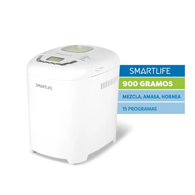 Smartlife sl-bm1349 fabrica de pan 900g. 15 programas 550w. color blanco. - Imagen 2