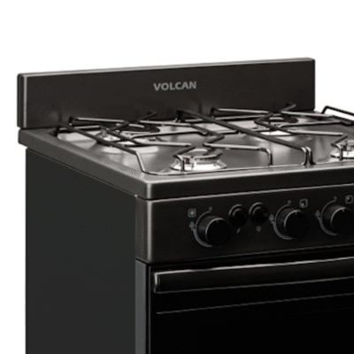 Volcan 87663v cocina 55 cm con visor, 4 hornallas, multigas, Grafito, autolimpiante, con encendido.