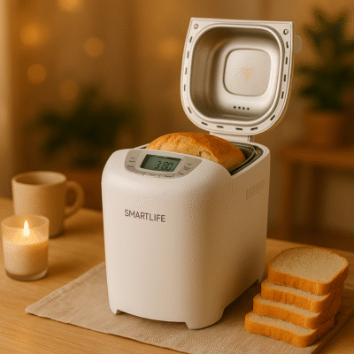 Smartlife sl-bm1349 fabrica de pan 900g. 15 programas 550w. color blanco.