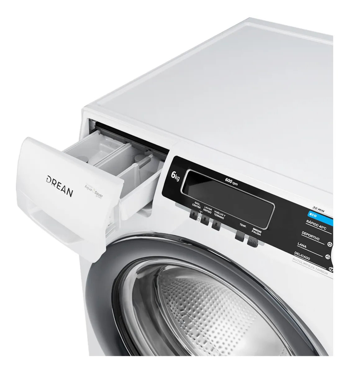 Drean lfdr0606lb0 carga frontal 6 kg-600rpm eficiencia energetica A+ blanco - Imagen 3