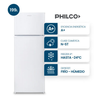 Philco phct-225b con freezer 199lts blanca 143x55x55