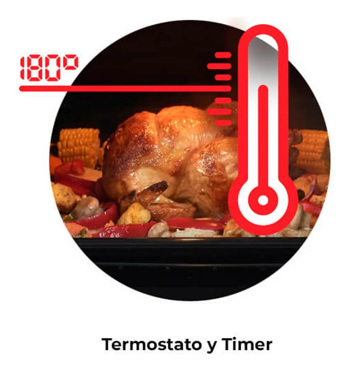 Longvie h-6900xt horno a gas con grill electrico touch acero - Imagen 4